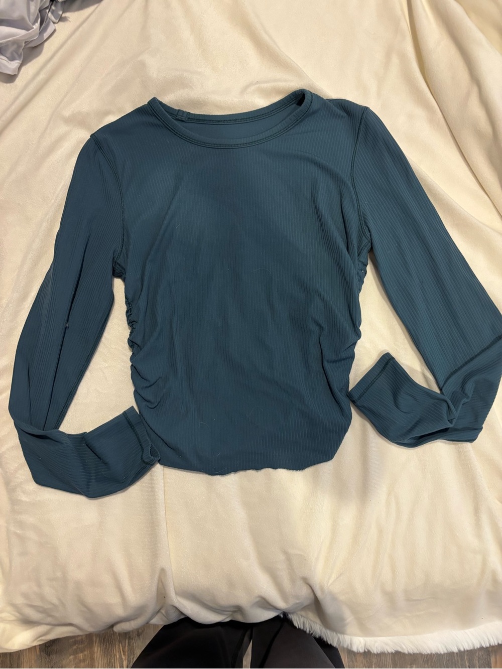 lululemon rubbed long sleeve. jade greenish